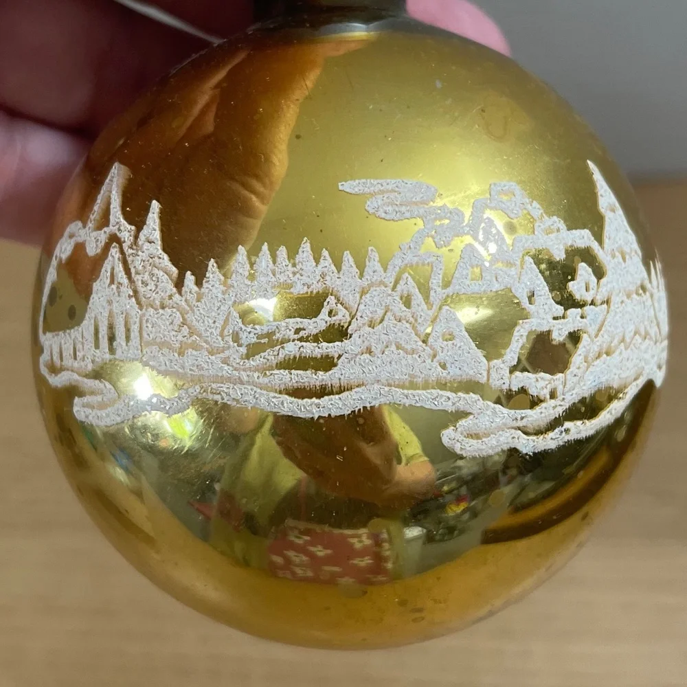 Set of 8 Vintage Christmas Ornaments Shiny Brite Satin Sheen Hallmark Made USA